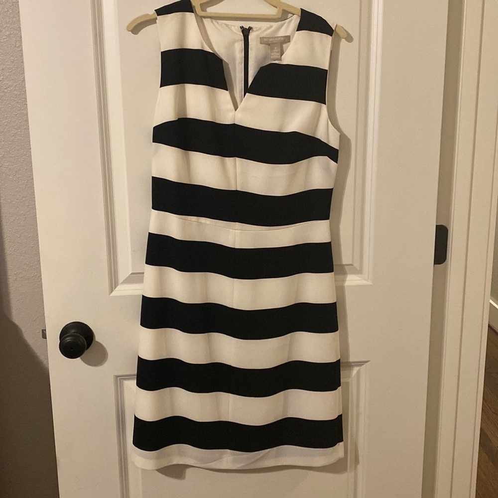 Black/white stripe dress